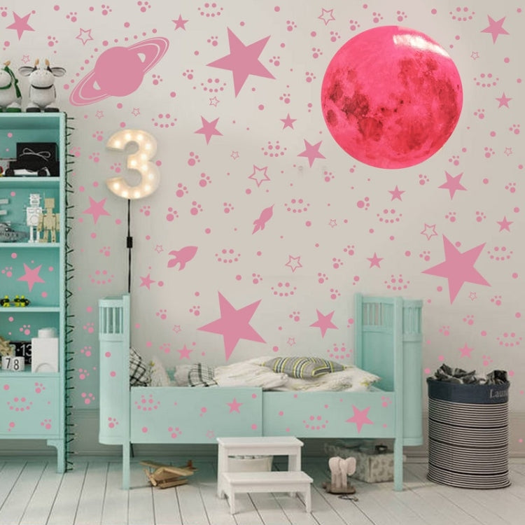 2 Packs AFG3387 Moon Star Spaceship Luminous Wall Sticker, Specification: 1788PCS Blue