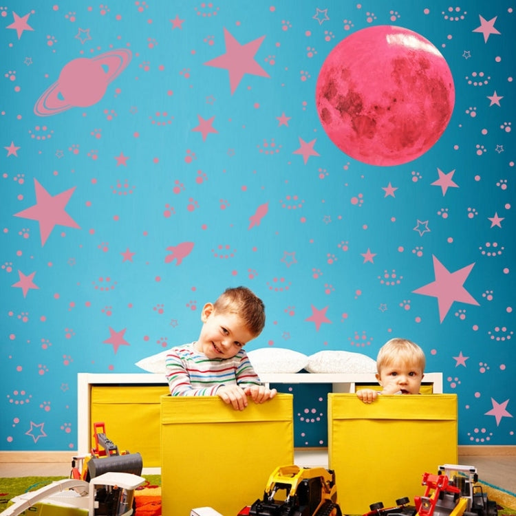 2 Packs AFG3387 Moon Star Spaceship Luminous Wall Sticker, Specification: 1788PCS Blue