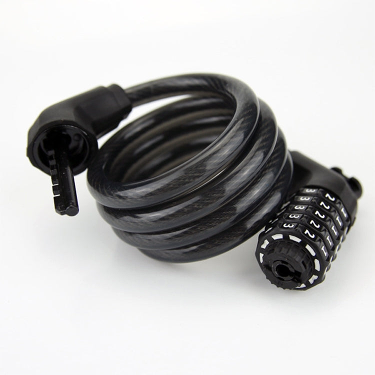 CH-501 12 X 120cm Bicycle Password Steel Wire Lock Anti-Theft Vehicle Lock, Random Color Delivery