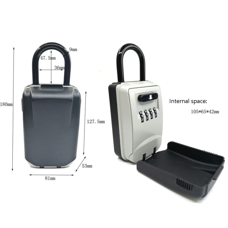 CH-809 Alloy With Rain Cover Key Box Wall-Mounted Password Lock Key Box