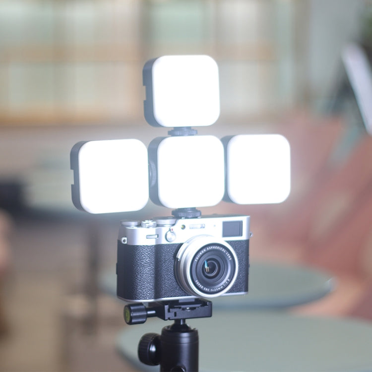 Ulanzi U-Bright Mini Camera 2700k-6500k LED Video Light Vlog Fill Light with Magnetic Soft Cover & 6 Colored Paper & 3 Cold Shoes