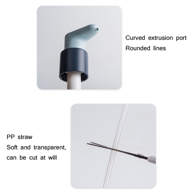 2 PCS Oyster Sauce Bottle Nozzle Pump Head Household Fuel Bottle Squeezer, Specification: Large (Warm Gray)