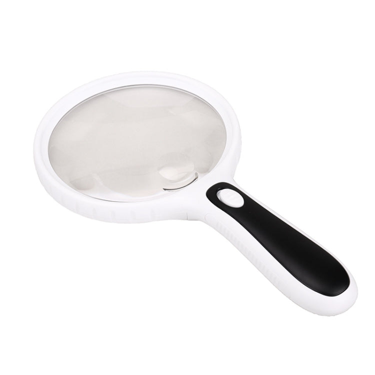 HY130 Hand-Held With LED Lamp 3 Times 130mm Big Mirror Old Man Reading Repair HD Magnifier
