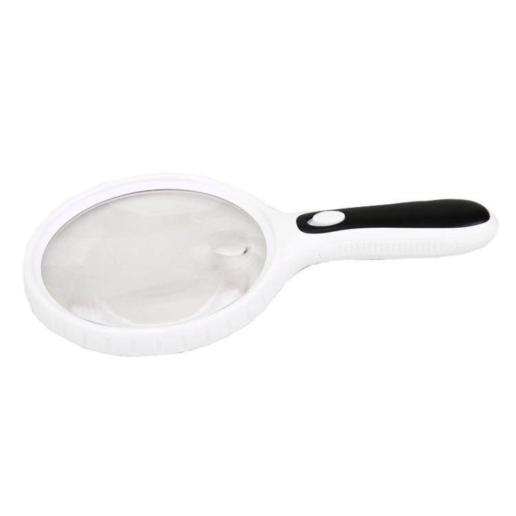 HY130 Hand-Held With LED Lamp 3 Times 130mm Big Mirror Old Man Reading Repair HD Magnifier