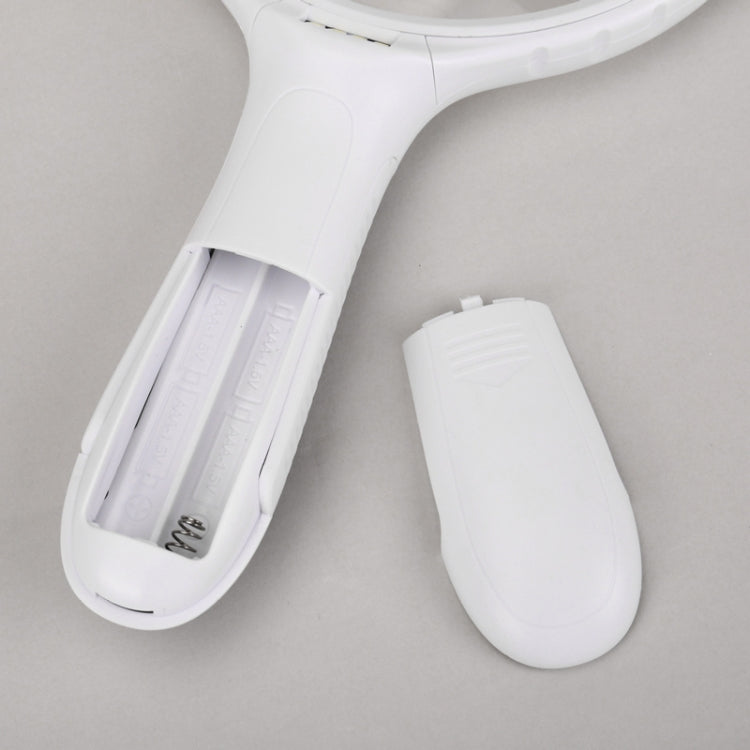 HY130 Hand-Held With LED Lamp 3 Times 130mm Big Mirror Old Man Reading Repair HD Magnifier
