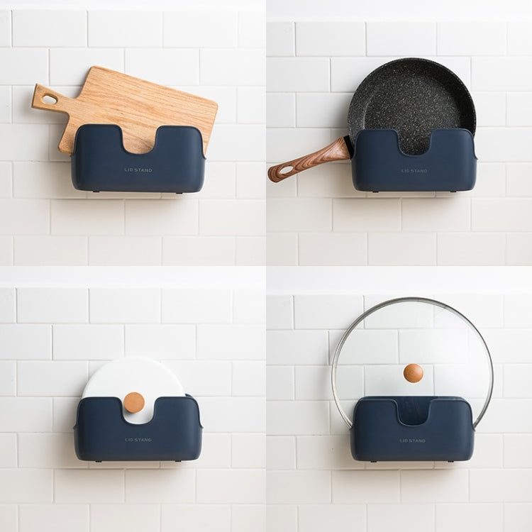 Household Kitchen Pot Lid Rack Cutting Board Storage Rack, Specificationï¼š Vertical (Gray)