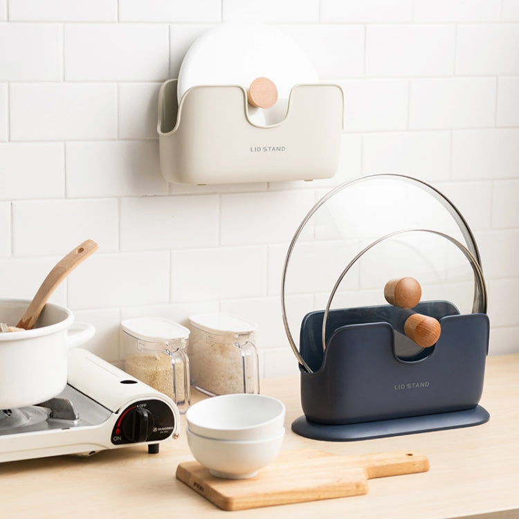 Household Kitchen Pot Lid Rack Cutting Board Storage Rack, Specificationï¼š Wall-mounted (Blue)