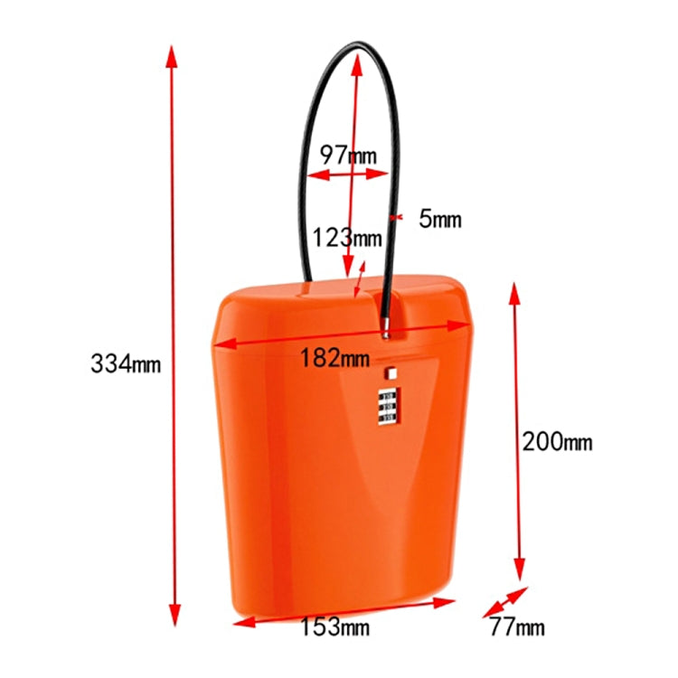 CH-808 ABS Beach Password Box Large Capacity Portable Storage Box
