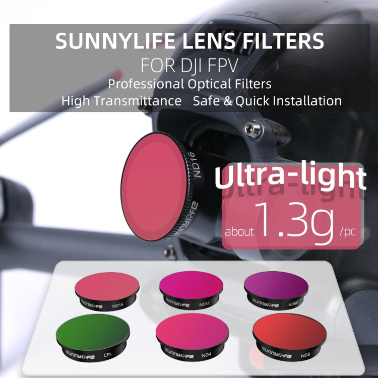Sunnylife Camera Lens Filters For DJI FPV, Model: CPL+ND8+ND16