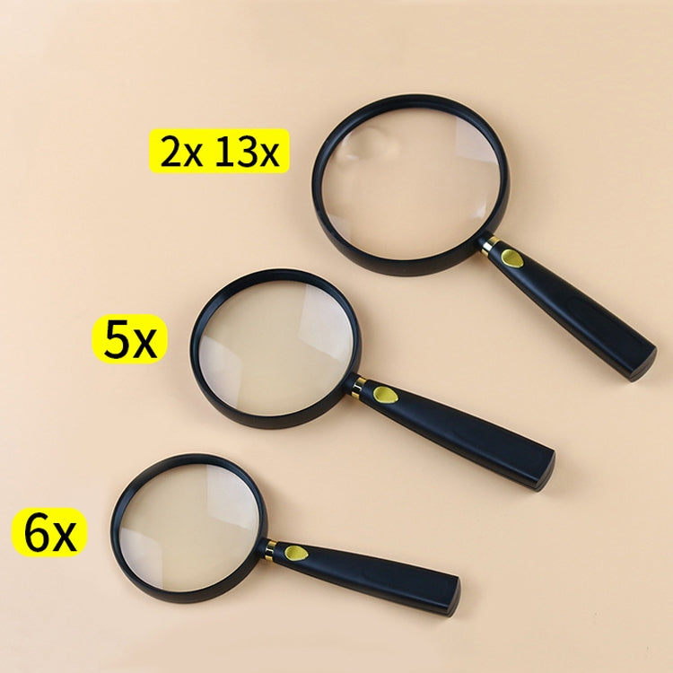 2 PCS Children Science Education Elderly Reading Hand-Held Magnifying Glass, Specification: 75mm