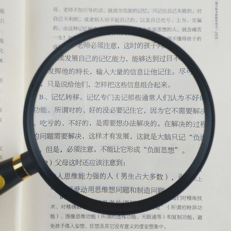 2 PCS Children Science Education Elderly Reading Hand-Held Magnifying Glass, Specification: 90mm