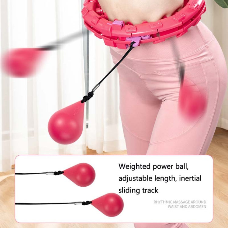 Weighted Fitness Hoop Abdomen Circle, Specification: 28 Knots (Pink)