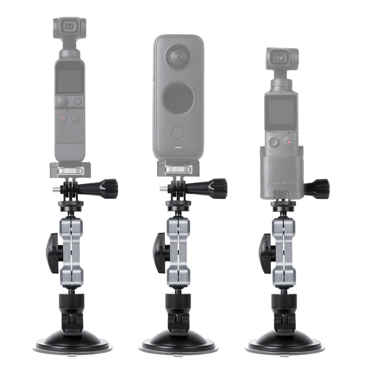 Sunnylife TY-Q9415 Aluminum Alloy Phone Holder Car Suction Cup Bracket Holder for GoPro Hero11 Black / HERO10 Black /9 Black /8 Black /7 /6 /5 /5 Session /4 Session /4 /3+ /3 /2 /1, DJI Osmo Action and Other Action Cameras, Colour: Bracket