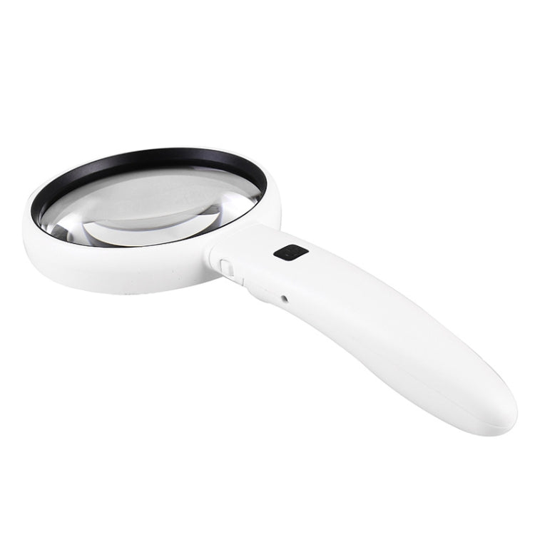 3.5/5/11 Times Handheld Reading Magnifying Glass USB Charging With 2 LED Light Magnifier