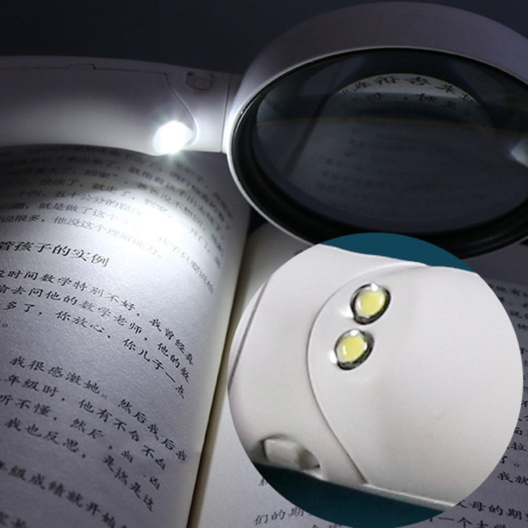 3.5/5/11 Times Handheld Reading Magnifying Glass USB Charging With 2 LED Light Magnifier