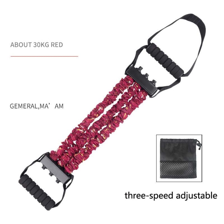 Home Fitness Chest Expander Multifunctional Arm Training High Elastic Pull Rope, Specification: 30kg (Lightning Red)