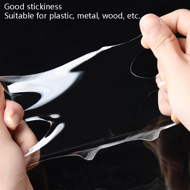 5 PCS 1x30x2000mm Transparent Double-Sided Adhesive Nanotic Tape Water Washing Non-Trace Tape