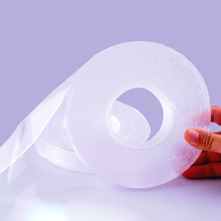 5 PCS 1x30x3000mm Transparent Double-Sided Adhesive Nanotic Tape Water Washing Non-Trace Tape