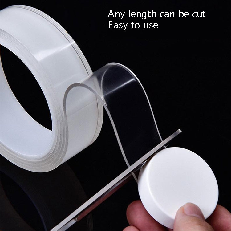 5 PCS 1x30x3000mm Transparent Double-Sided Adhesive Nanotic Tape Water Washing Non-Trace Tape