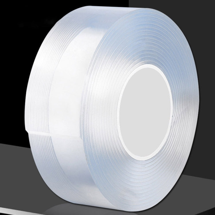 2 PCS 1x30x5000mm Transparent Double-Sided Adhesive Nanotic Tape Water Washing Non-Trace Tape
