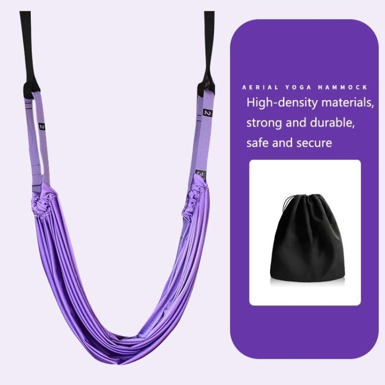 2 in 1 Home Yoga Hammock Indoor Stretching Sling Stretch Widening Yoga Strap + Door Buckle Storage Bag Set