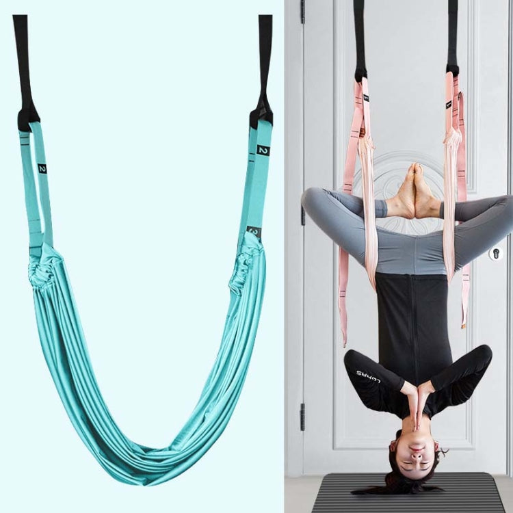 2 in 1 Home Yoga Hammock Indoor Stretching Sling Stretch Widening Yoga Strap + Door Buckle Storage Bag Set