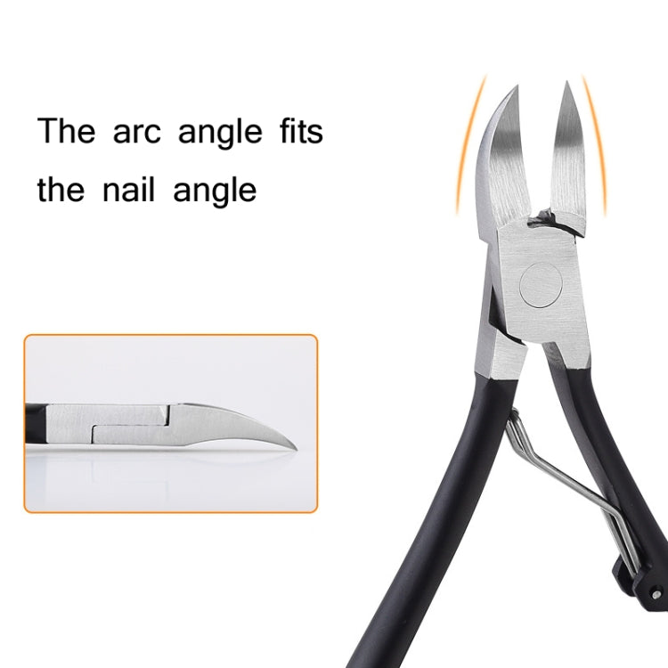 3 PCS Nail Groove Olecranon Nail Clippers Onychomycosis Dead Skin Pedicure Knife(Black)