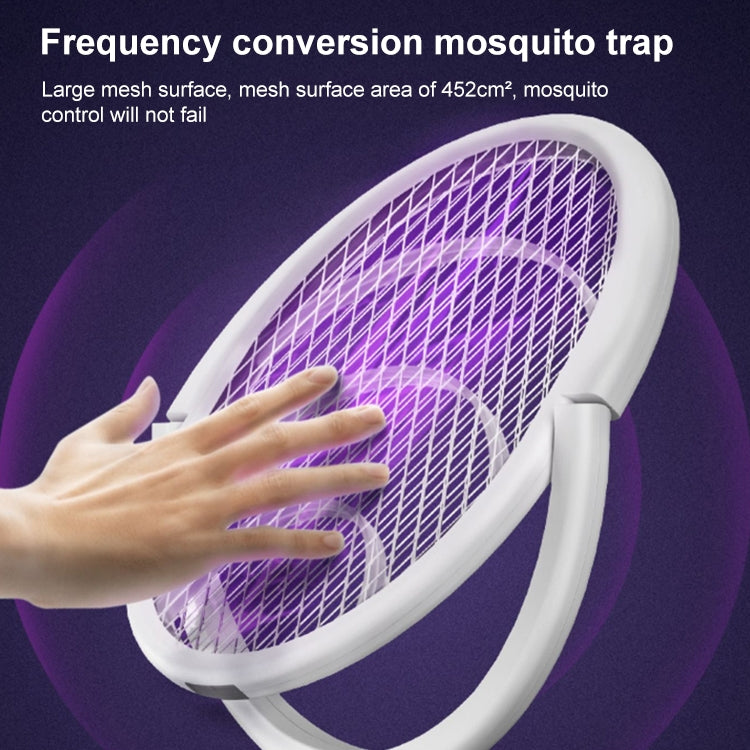 AN001 5 In 1 Adjustable Mosquito Killer Angle Electric Mosquito Swatter USB Rechargeable Household Mosquito Killer(White)