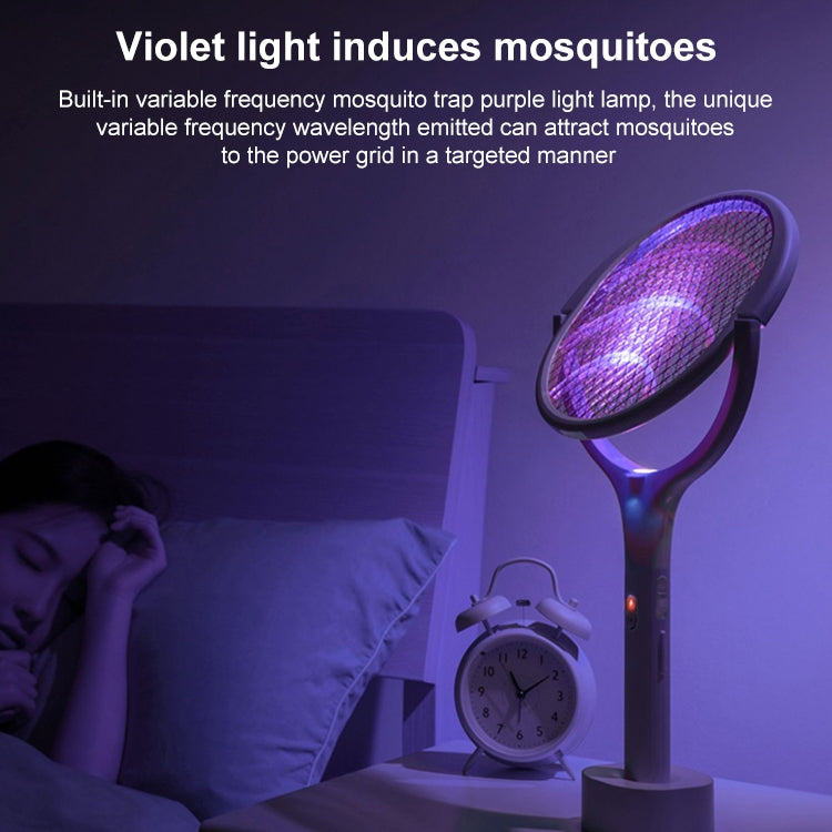 AN001 5 In 1 Adjustable Mosquito Killer Angle Electric Mosquito Swatter USB Rechargeable Household Mosquito Killer(White)