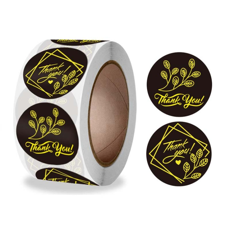 10 PCS Thank You Hot Stamping Sticker Floral Wedding Gift Decoration Label