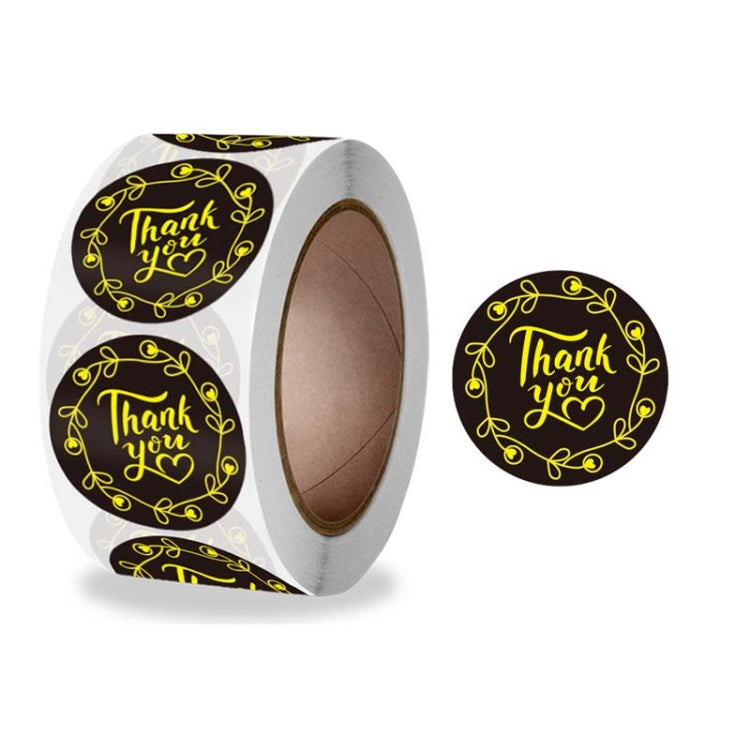 10 PCS Thank You Hot Stamping Sticker Floral Wedding Gift Decoration Label