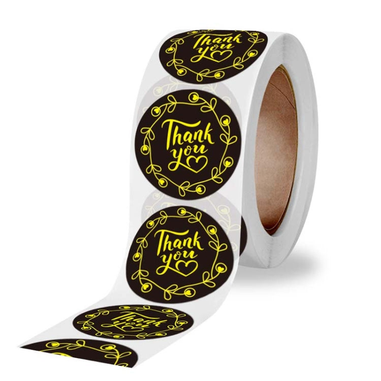 10 PCS Thank You Hot Stamping Sticker Floral Wedding Gift Decoration Label