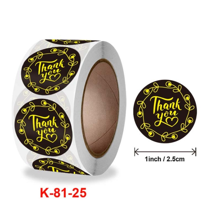 10 PCS Thank You Hot Stamping Sticker Floral Wedding Gift Decoration Label
