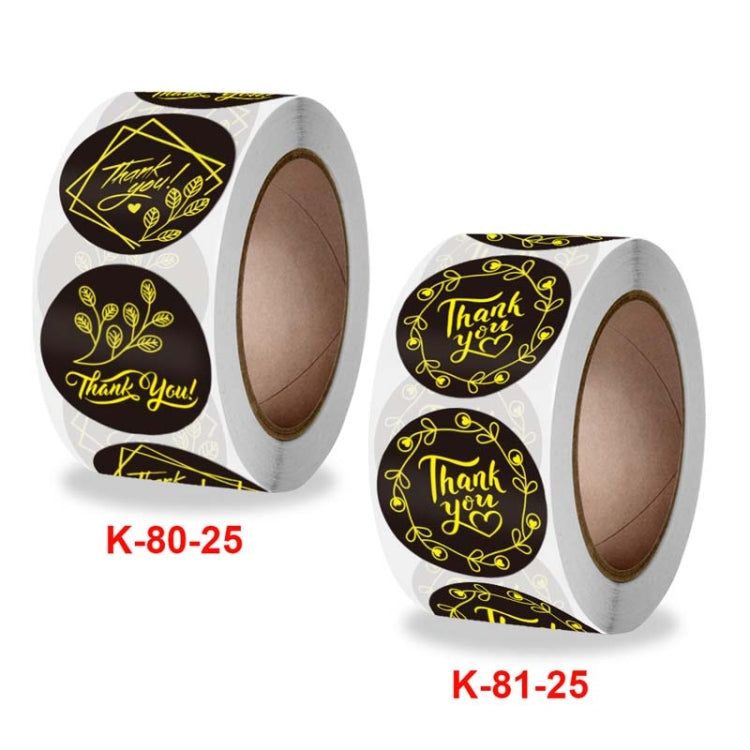 10 PCS Thank You Hot Stamping Sticker Floral Wedding Gift Decoration Label