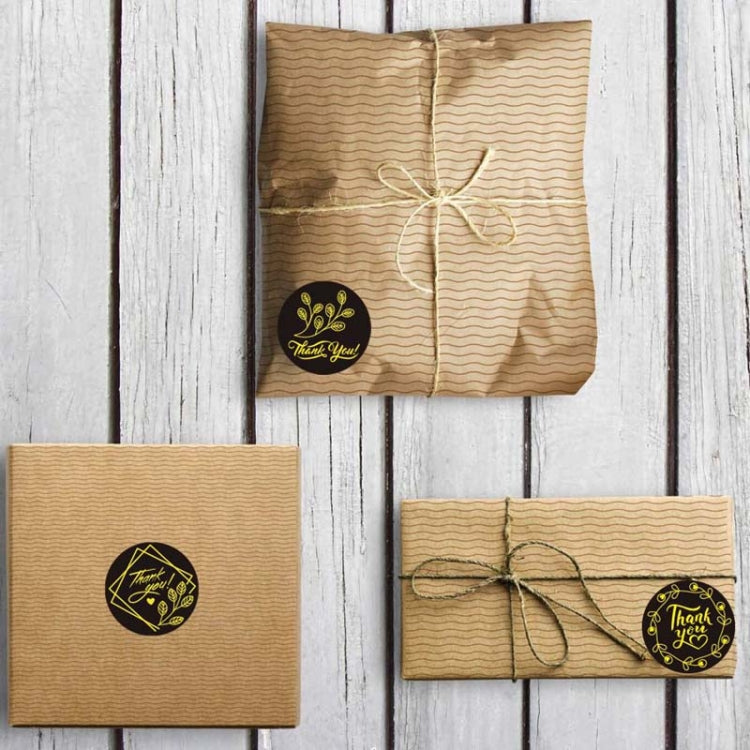 10 PCS Thank You Hot Stamping Sticker Floral Wedding Gift Decoration Label
