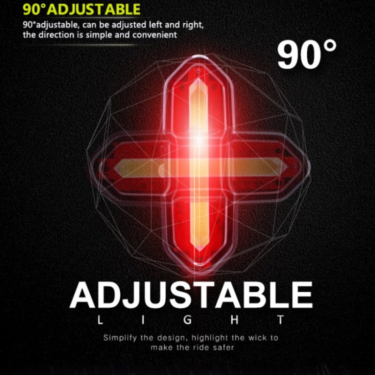 USB Rechargeable Bicycle Night Riding High-Bright Taillight, Colour: DT-6001B Red White Light