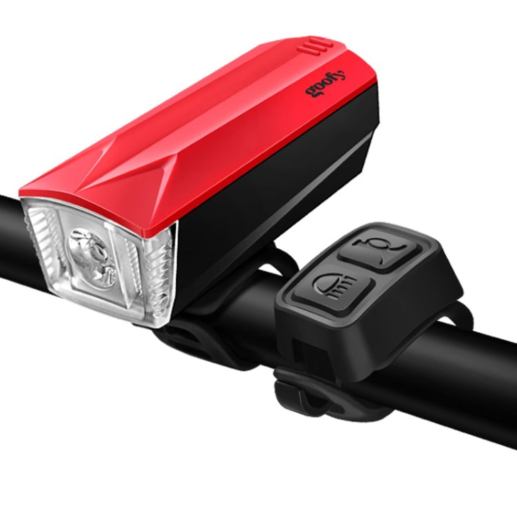 GOOFY DT-6103 Bicycle Horn Light Mountain Bike Front Light Warning Light Specification: Battery (3 Watt Red)