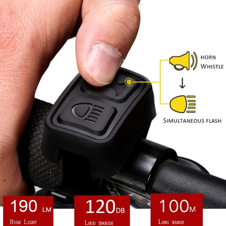 GOOFY DT-6103 Bicycle Horn Light Mountain Bike Front Light Warning Light Specification: Battery (3 Watt Red)
