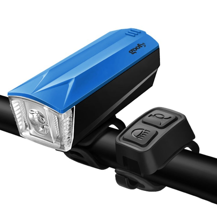 GOOFY DT-6103 Bicycle Horn Light Mountain Bike Front Light Warning Light Specification: Battery (3 Watt Sky Blue)