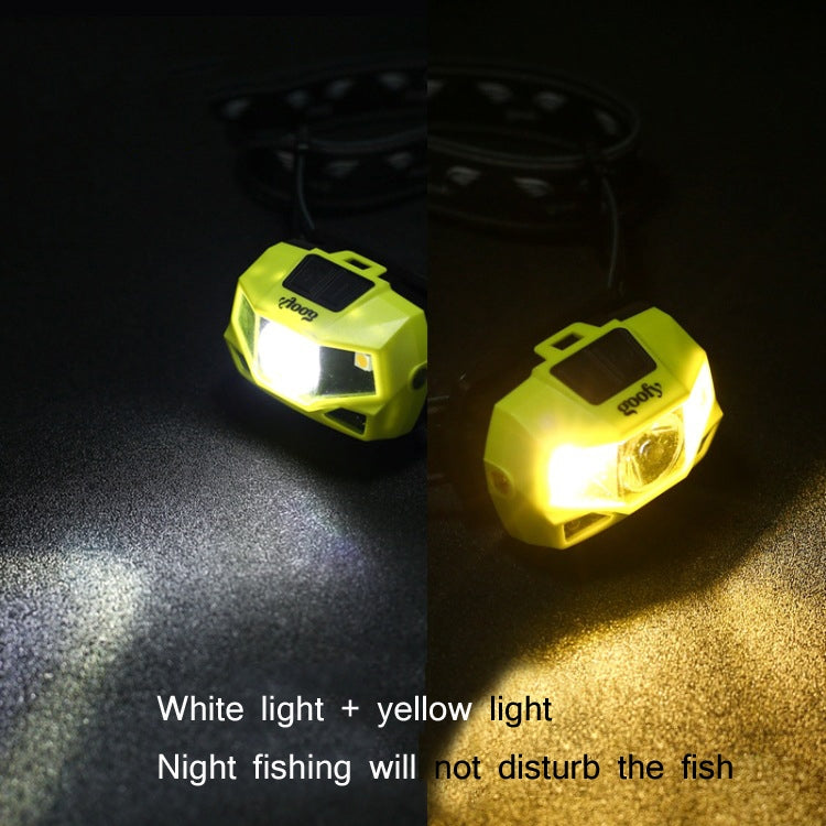 GOOFY Strong Light LED Headlight Wild Fishing Running Sports Headlight, Colour: Battery Normal DT-7606 Green