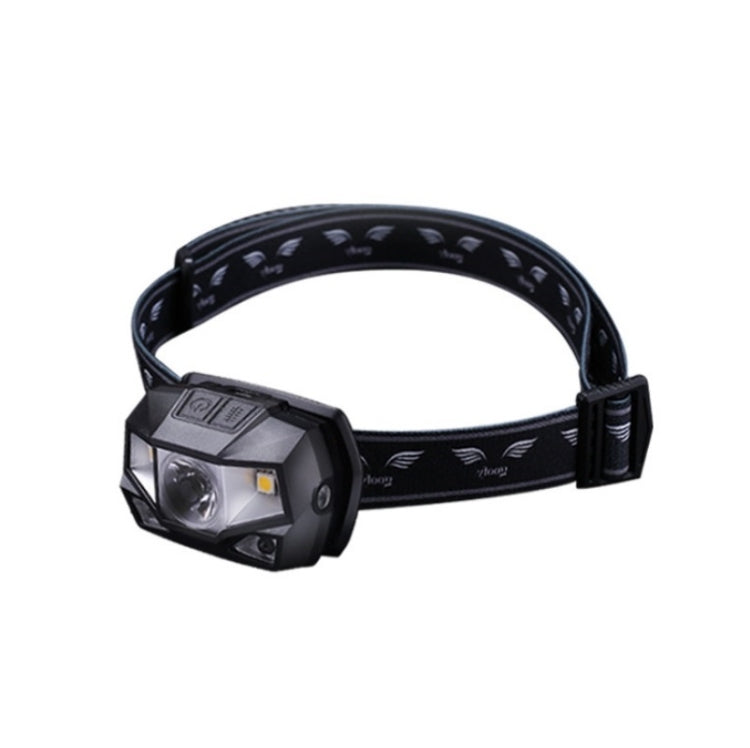 GOOFY Strong Light LED Headlight Wild Fishing Running Sports Headlight, Colour: Charging Normal DT-7607C Black