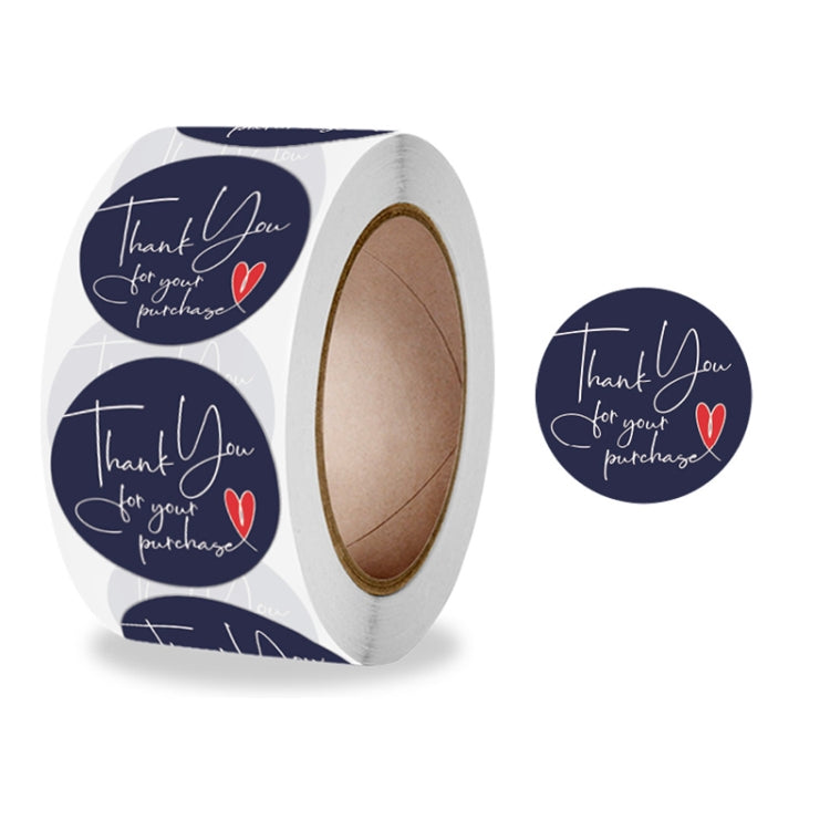 10 Rolls Thank You Floral Sticker Wedding Gift Decoration Label, Size: 2.5cm / 1inch