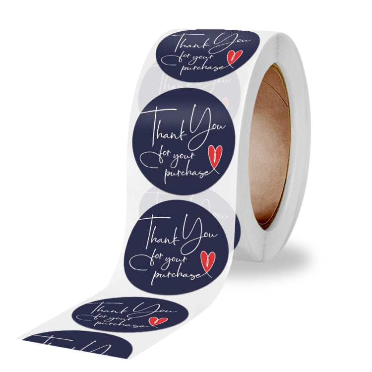 10 Rolls Thank You Floral Sticker Wedding Gift Decoration Label, Size: 2.5cm / 1inch