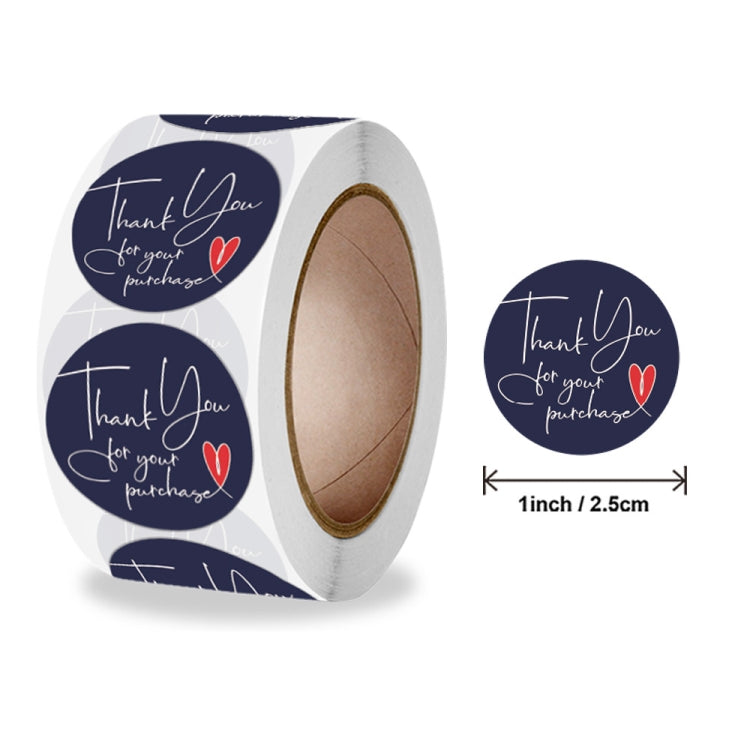 10 Rolls Thank You Floral Sticker Wedding Gift Decoration Label, Size: 2.5cm / 1inch