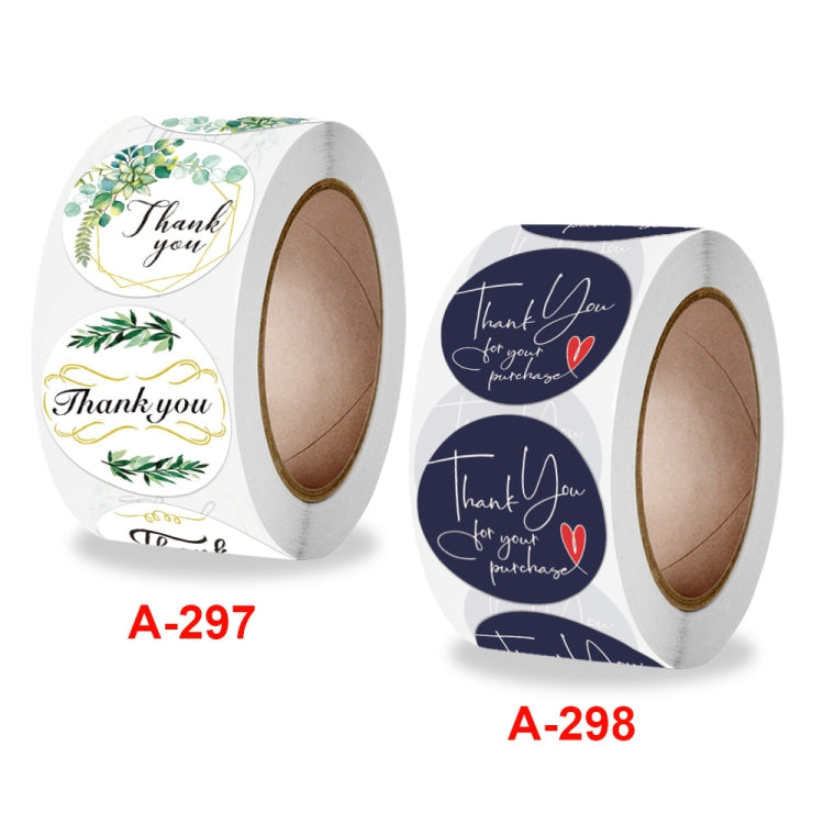10 Rolls Thank You Floral Sticker Wedding Gift Decoration Label, Size: 2.5cm / 1inch