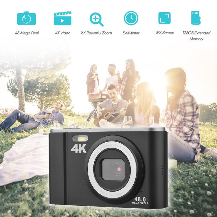 DC303A 2.8-Inch 4K 16X Zoom HD Digital Camera Mini Children Photography Camera AU Plug