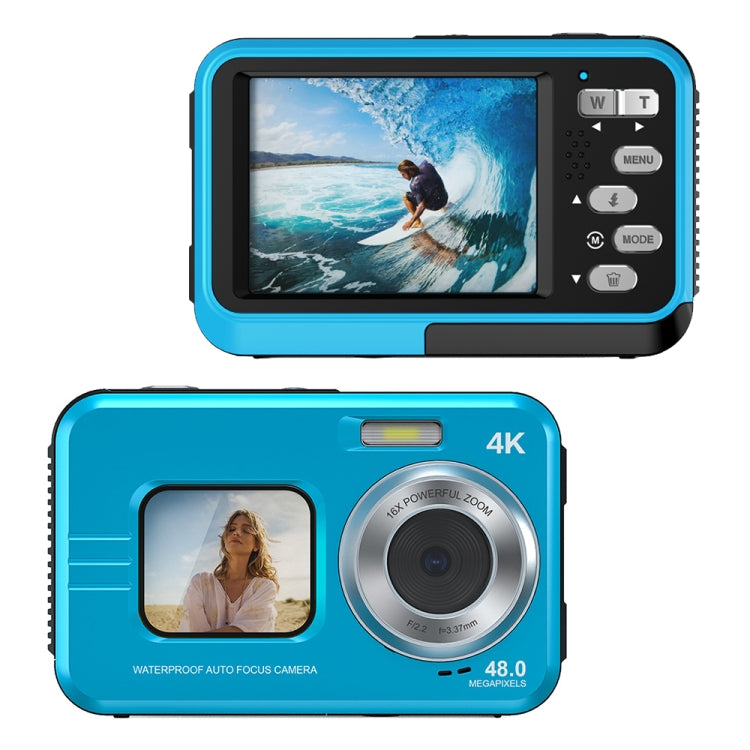 WDC901 3.5m Waterproof 48MP HD Dual Screen Outdoor Sports Digital Camera EU Plug