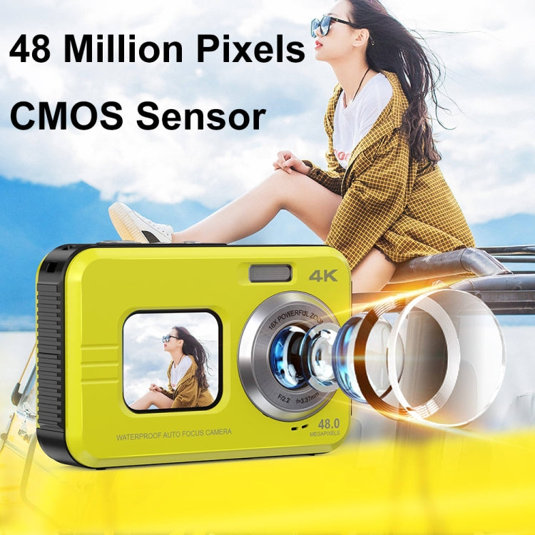 WDC901 3.5m Waterproof 48MP HD Dual Screen Outdoor Sports Digital Camera UK Plug