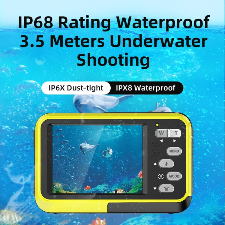 WDC901 3.5m Waterproof 48MP HD Dual Screen Outdoor Sports Digital Camera EU Plug