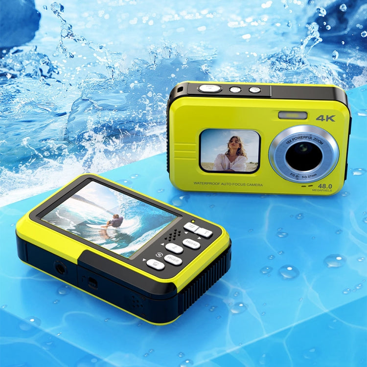 WDC901 3.5m Waterproof 48MP HD Dual Screen Outdoor Sports Digital Camera EU Plug